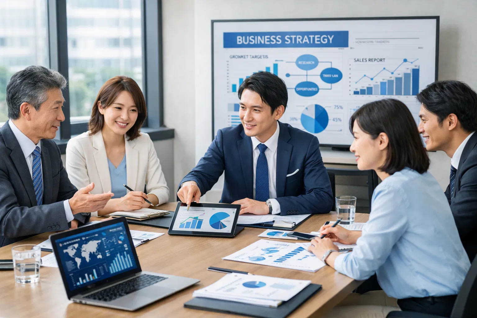 打ち合わせをするメンバー